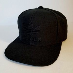 Adidas Originals Black Embroidered Snapback Cap